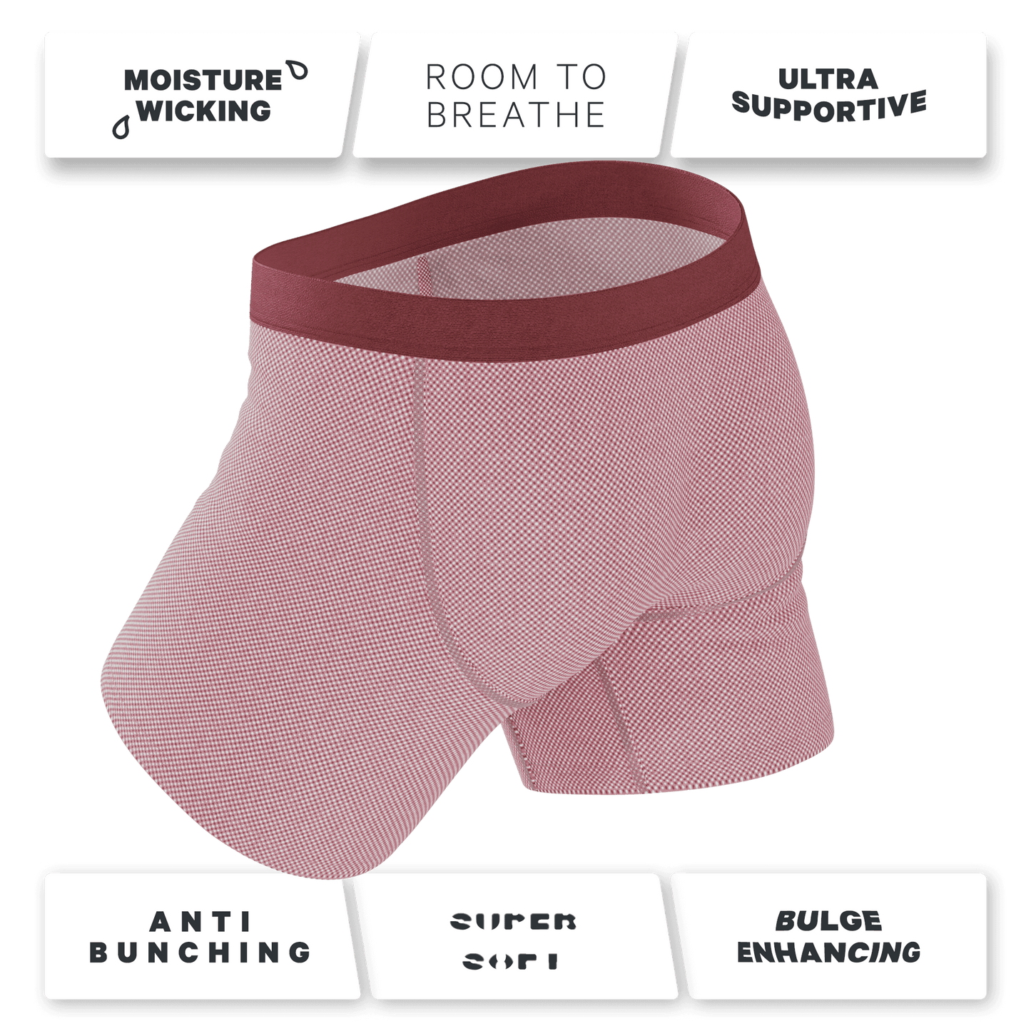The Bell Pep | Red Chambray Ball Hammock® Pouch Underwear With Fly - Shinesty - Flyclothing LLC