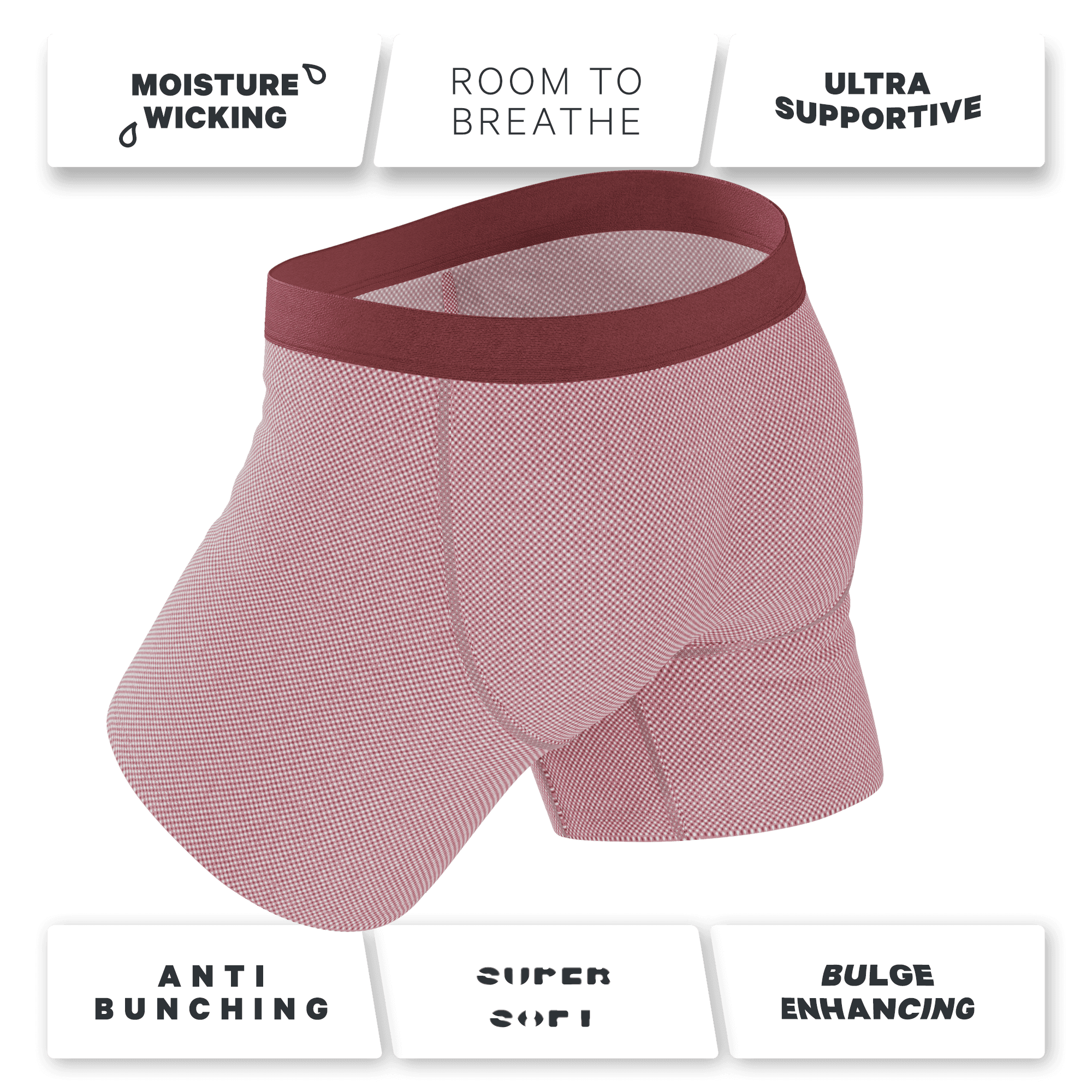 The Bell Pep | Red Chambray Ball Hammock® Pouch Underwear With Fly - Shinesty - Flyclothing LLC