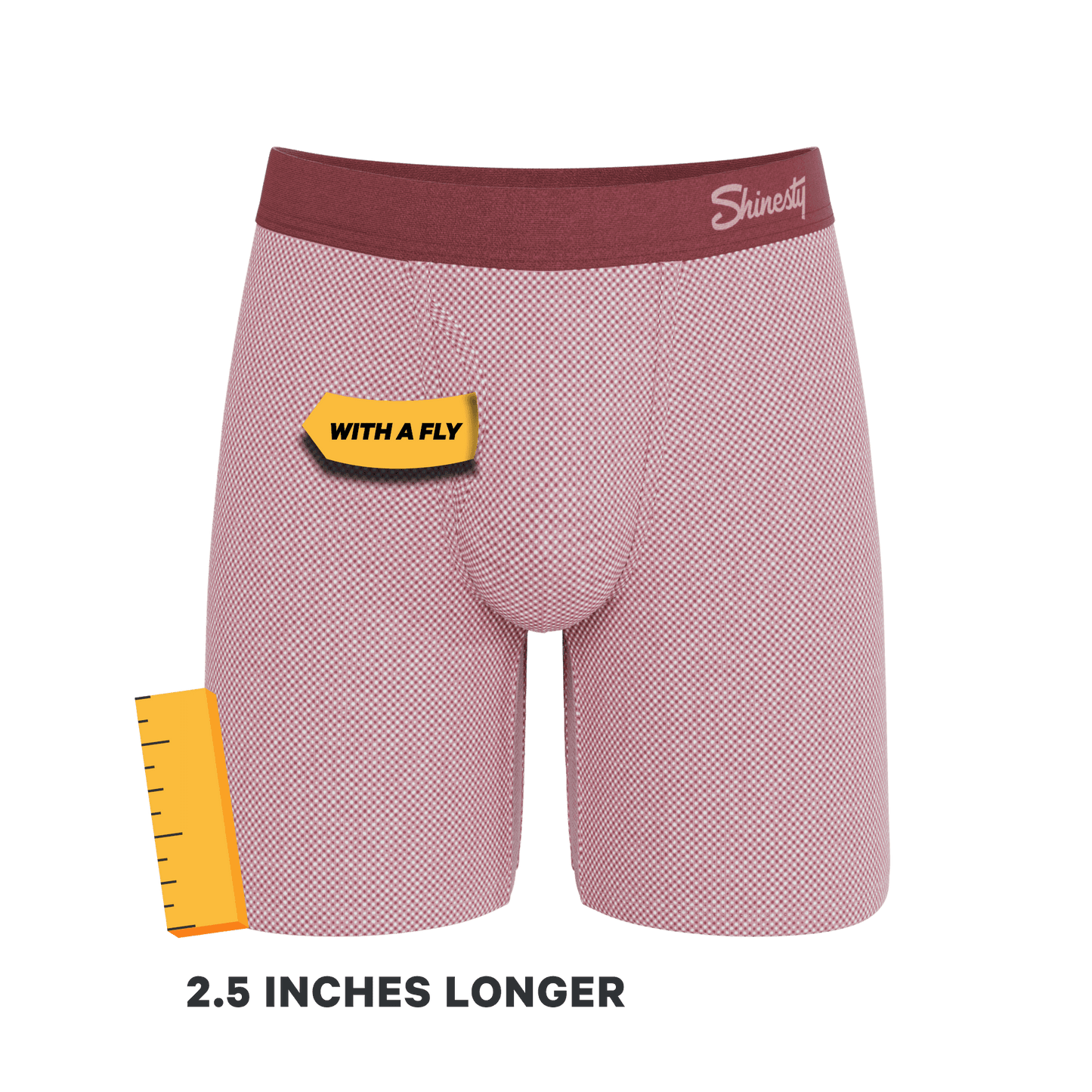 The Bell Pep | Red Chambray Long Leg Ball Hammock® Pouch Underwear With Fly - Shinesty - Flyclothing LLC