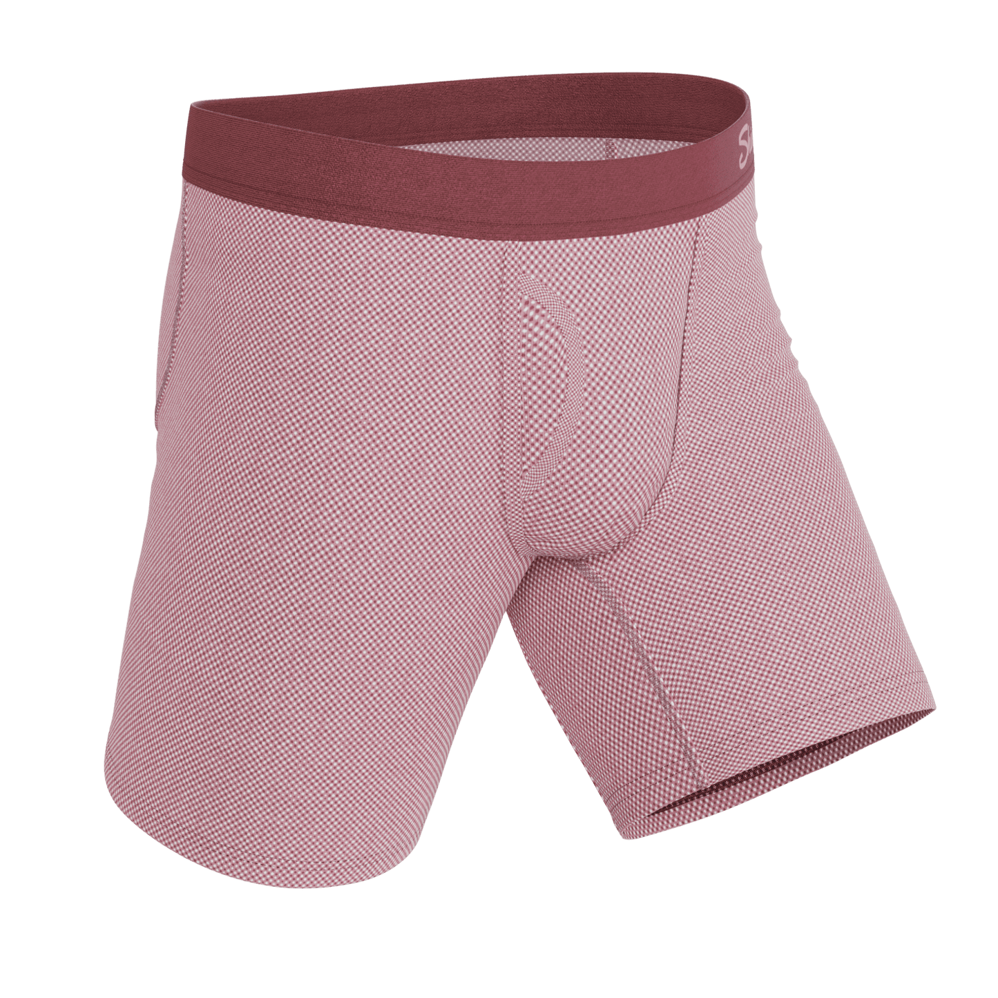 The Bell Pep | Red Chambray Long Leg Ball Hammock® Pouch Underwear With Fly - Shinesty - Flyclothing LLC