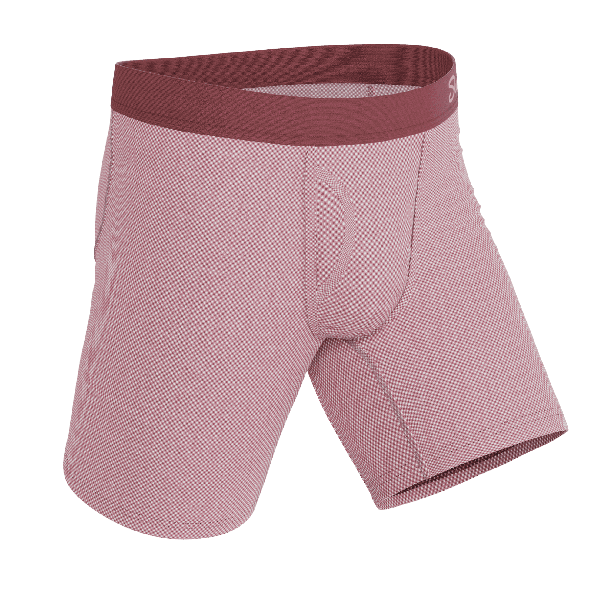 The Bell Pep | Red Chambray Long Leg Ball Hammock® Pouch Underwear With Fly - Shinesty - Flyclothing LLC