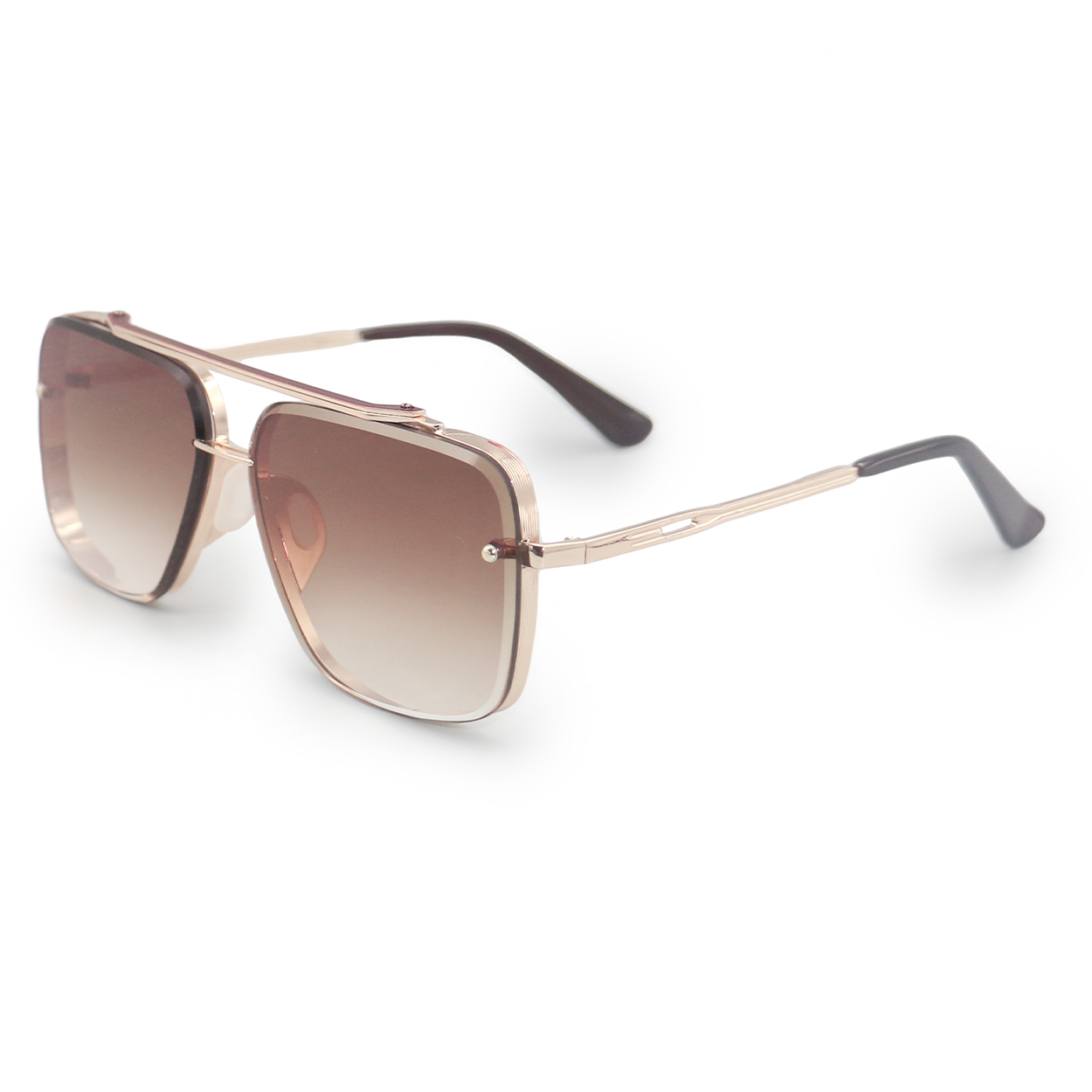 Smaller Bella Coffee - Tangle Free Aviator Sunglasses - TopFoxx - Flyclothing LLC