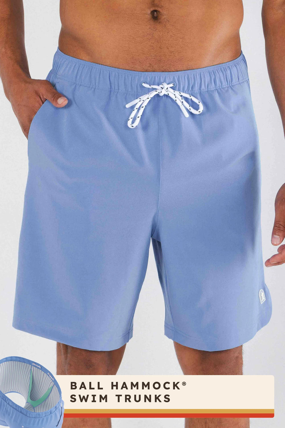 The Belly Flop | Blue and Green Ball Hammock® Pouch 8" Swim Trunks - Shinesty - Flyclothing LLC