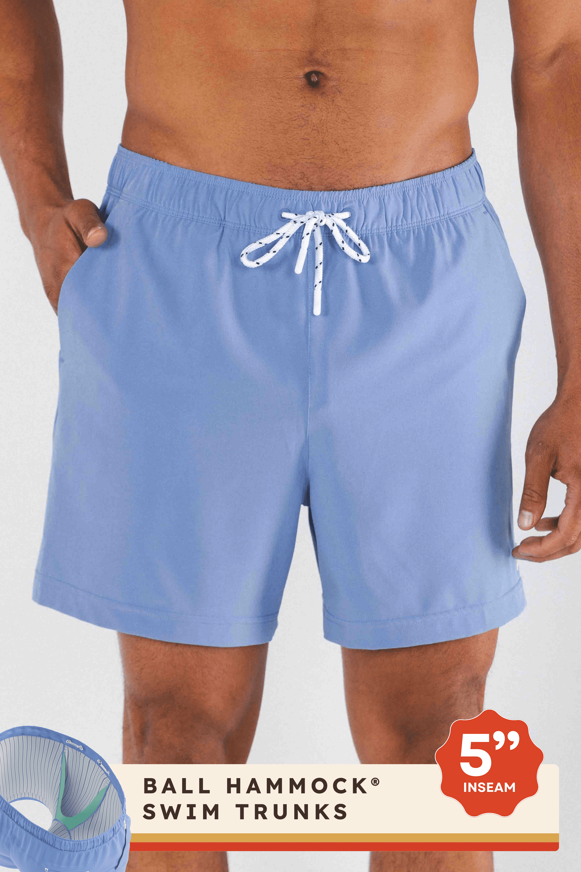 The Belly Flop | Blue and Green Ball Hammock® Pouch 5" Swim Trunks - Shinesty - Flyclothing LLC