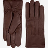 Benjamin (brown) – Thick goatskin leather gloves with warm lambswool lining & touchscreen feature - Leather Gloves Online - Flyclothing LLC