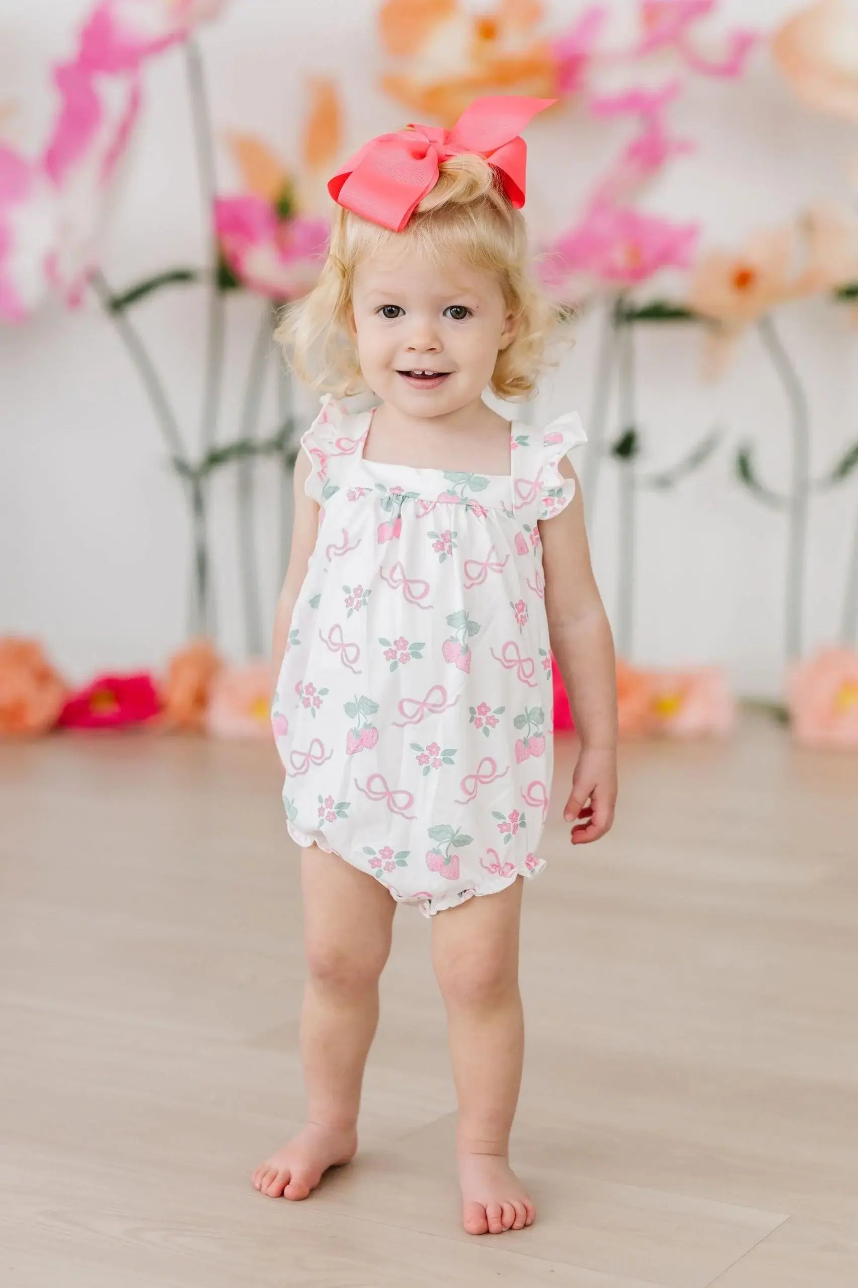 Berries & Bows Ruffle Cross Back Romper - Mila & Rose ® - Flyclothing LLC