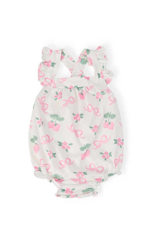 Berries & Bows Ruffle Cross Back Romper - Mila & Rose ® - Flyclothing LLC