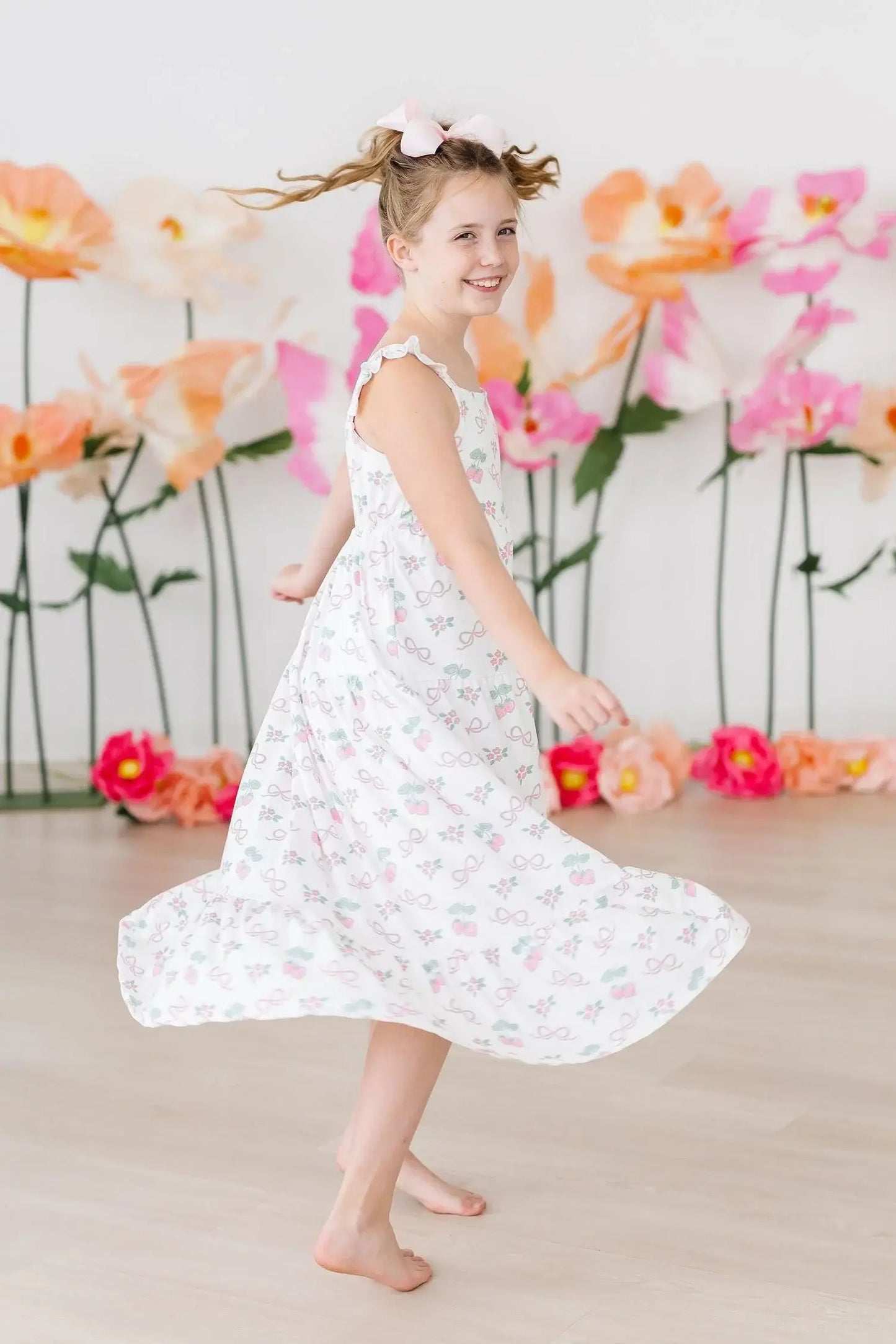 Berries & Bows Ruffle Maxi Dress - Mila & Rose ® - Flyclothing LLC