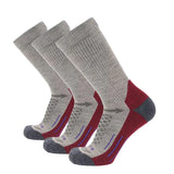 3 Pack Berry - Hike Crew Midweight Merino Wool Sock - GRIP6 - Flyclothing LLC
