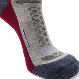Berry - Hike Crew Midweight Merino Wool Sock - GRIP6 - Flyclothing LLC