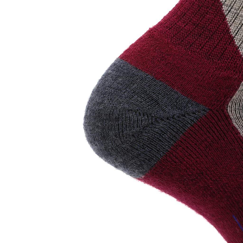 Berry - Hike Crew Midweight Merino Wool Sock - GRIP6 - Flyclothing LLC