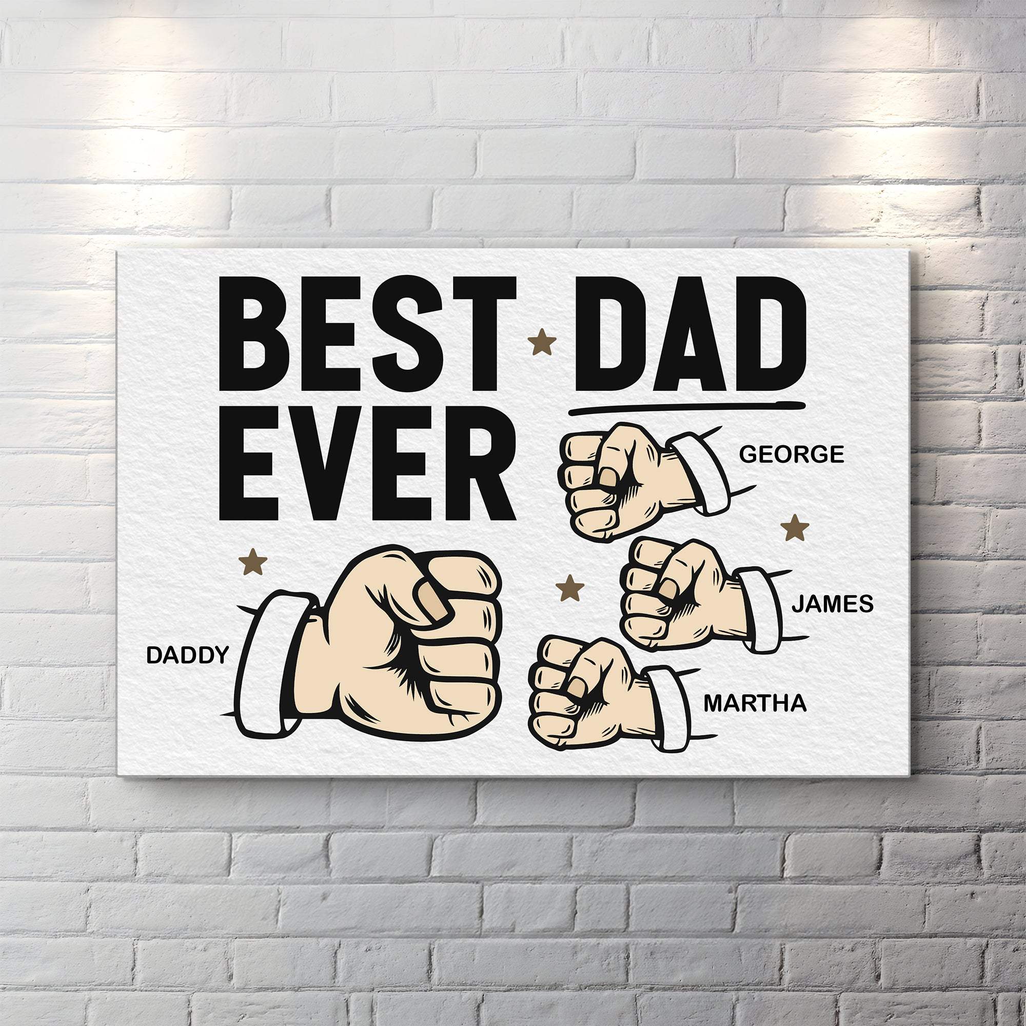 Best Dad Ever Father's Day Gift Sign - Tailored Canvases - Flyclothing LLC