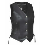 Beth - Ladies Premium Leather Vest - Unik Just for Bikers - Flyclothing LLC