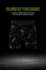 The Big Bang | Glow In The Dark Constellation Long Leg Ball Hammock® Pouch Underwear With Fly - Shinesty