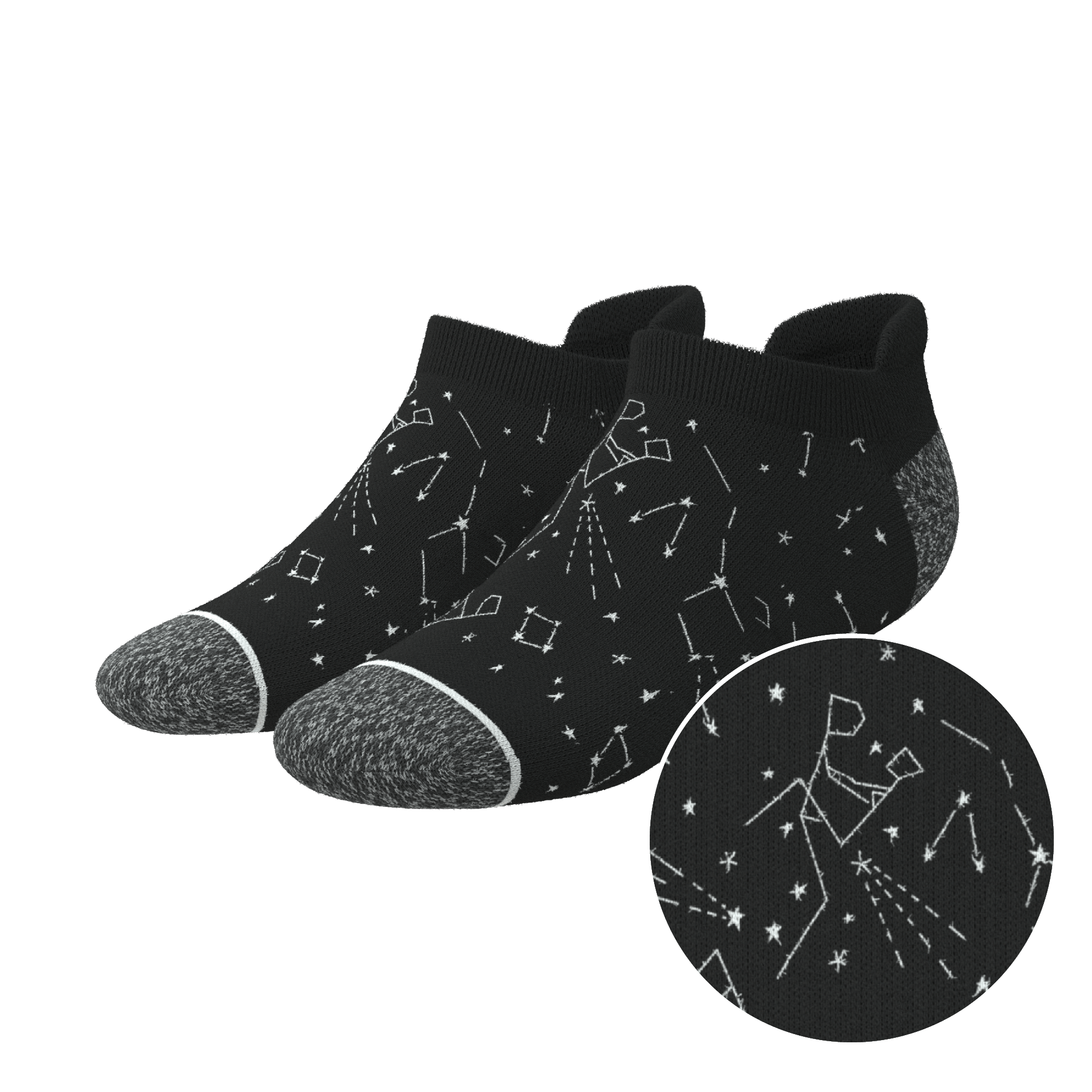 The Big Bang | Constellation Heel Hammock™ Ankle Socks - Shinesty