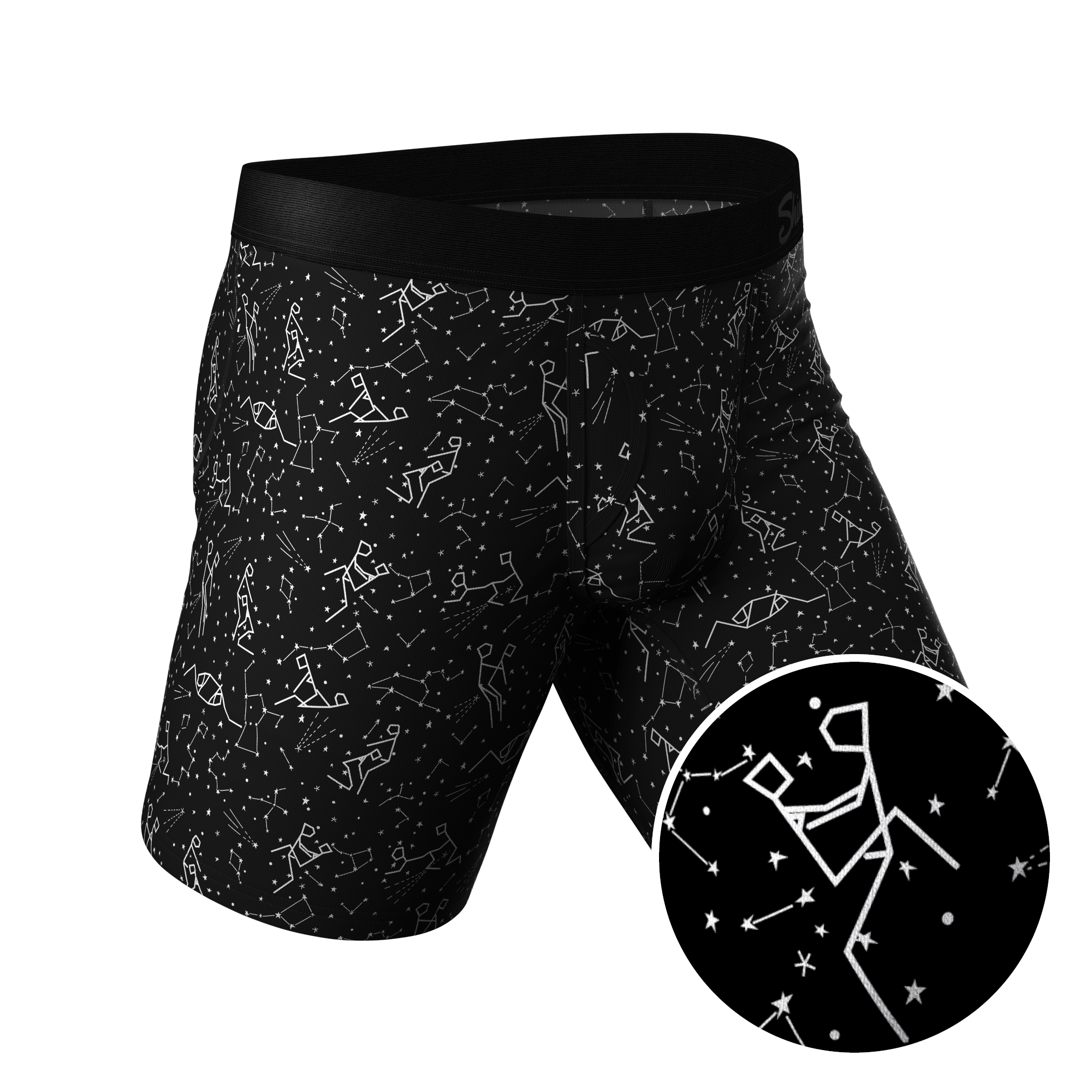 The Big Bang | Glow In The Dark Constellation Ball Hammock® Boxer - Long Leg