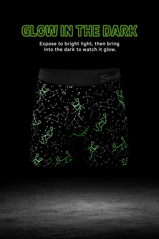 The Big Bang | Glow In The Dark Constellation Ball Hammock® Pouch Underwear With Fly - Shinesty