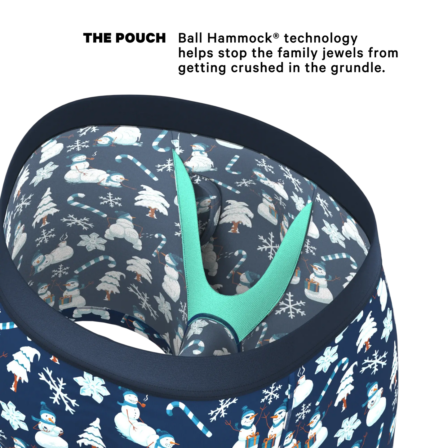 The Big Blizzard | Naughty Snowmen Ball Hammock® Pouch Underwear With Fly - Shinesty - Flyclothing LLC