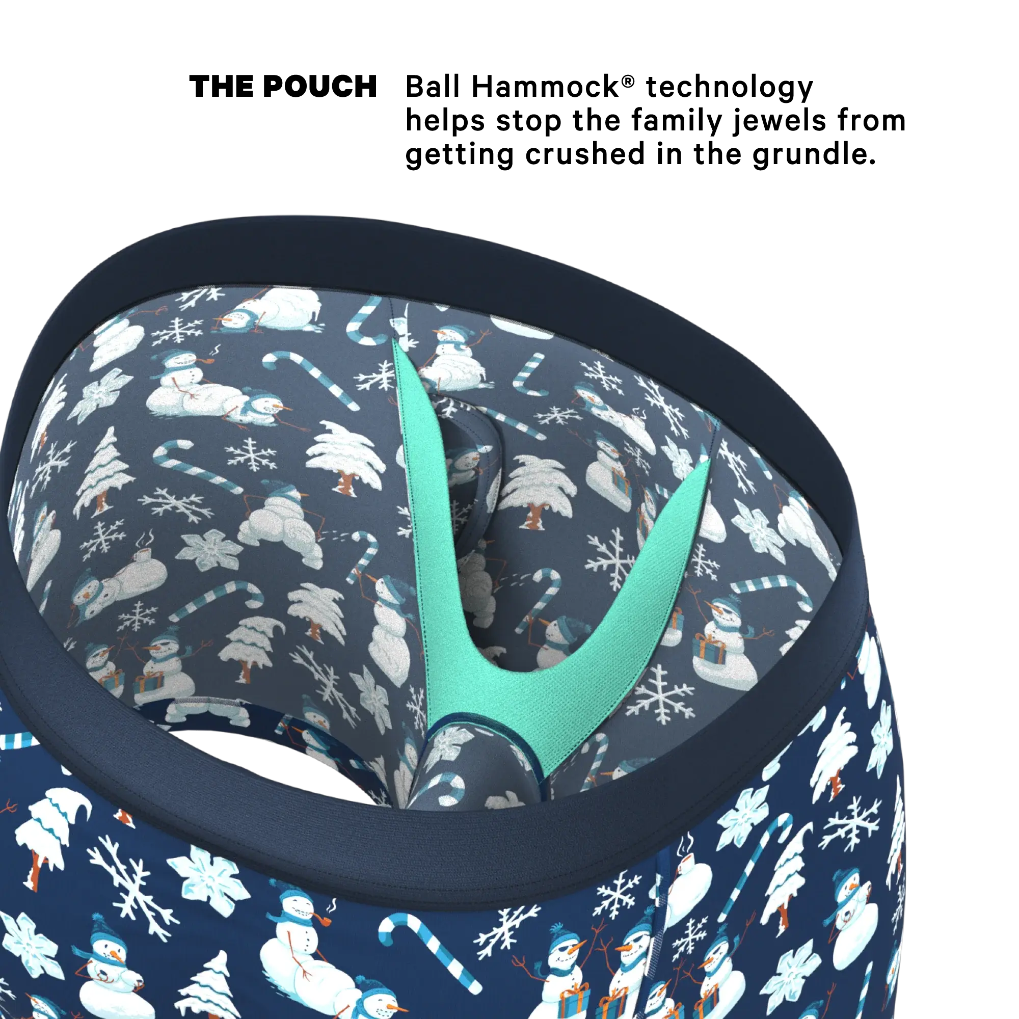 The Big Blizzard | Naughty Snowmen Ball Hammock® Pouch Underwear With Fly - Shinesty - Flyclothing LLC