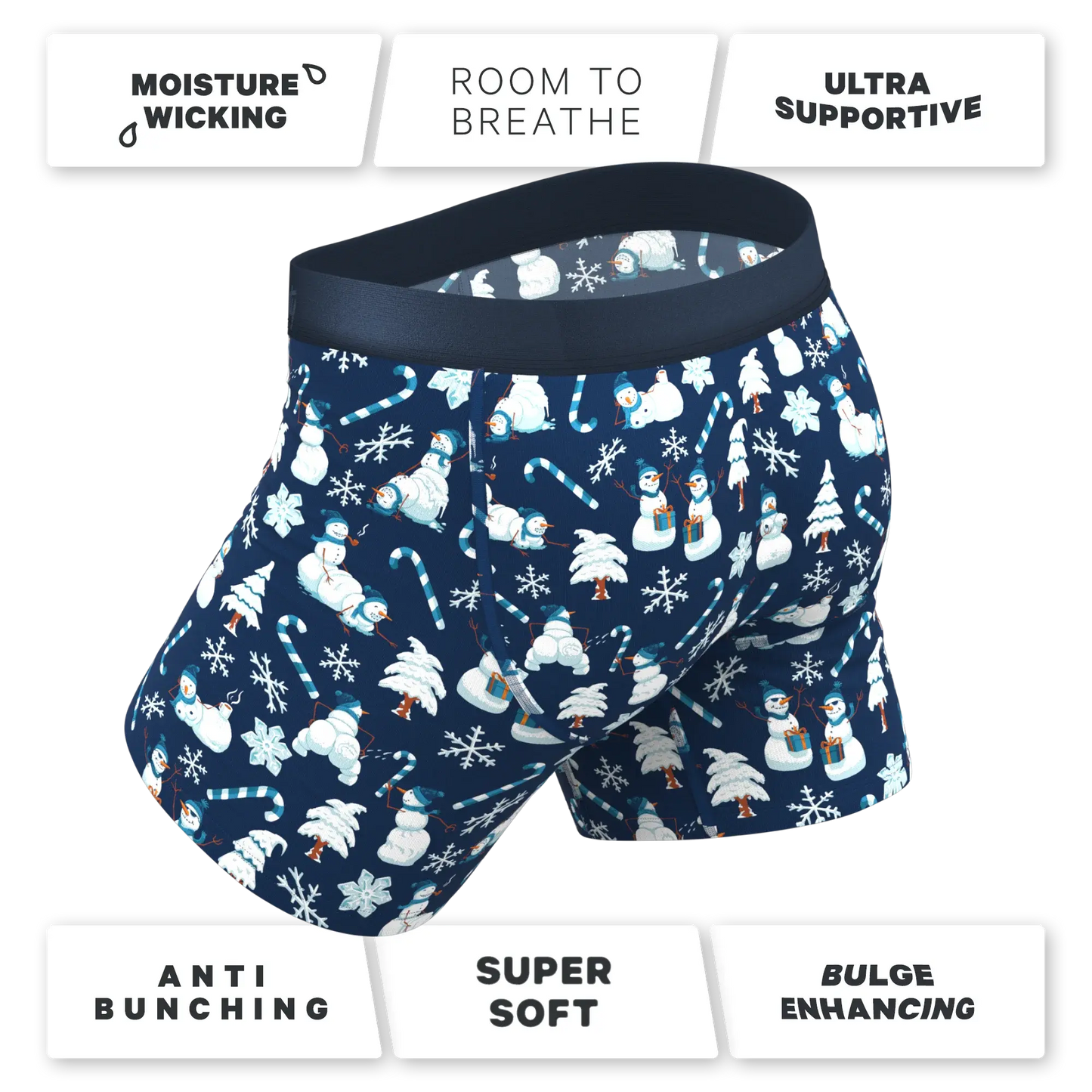 The Big Blizzard | Naughty Snowmen Ball Hammock® Pouch Underwear With Fly - Shinesty - Flyclothing LLC