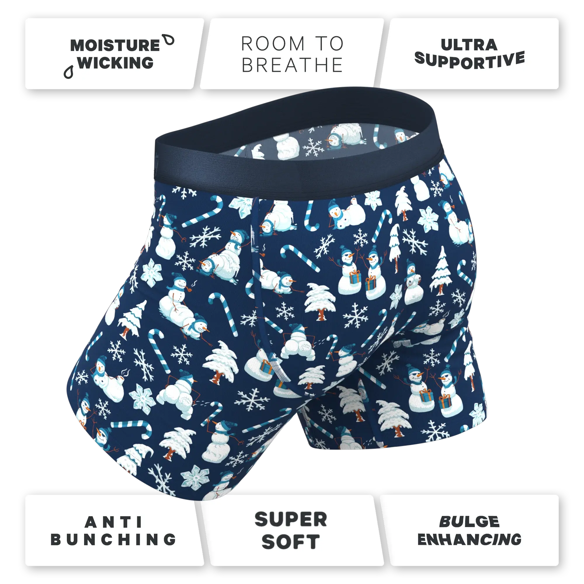 The Big Blizzard | Naughty Snowmen Ball Hammock® Pouch Underwear With Fly - Shinesty - Flyclothing LLC