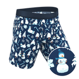 The Big Blizzard | Naughty Snowmen Long Leg Ball Hammock® Pouch Underwear With Fly - Shinesty - Flyclothing LLC