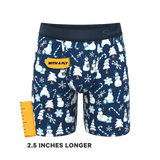 The Big Blizzard | Naughty Snowmen Long Leg Ball Hammock® Pouch Underwear With Fly - Shinesty - Flyclothing LLC