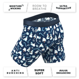 The Big Blizzard | Naughty Snowmen Long Leg Ball Hammock® Pouch Underwear With Fly - Shinesty - Flyclothing LLC