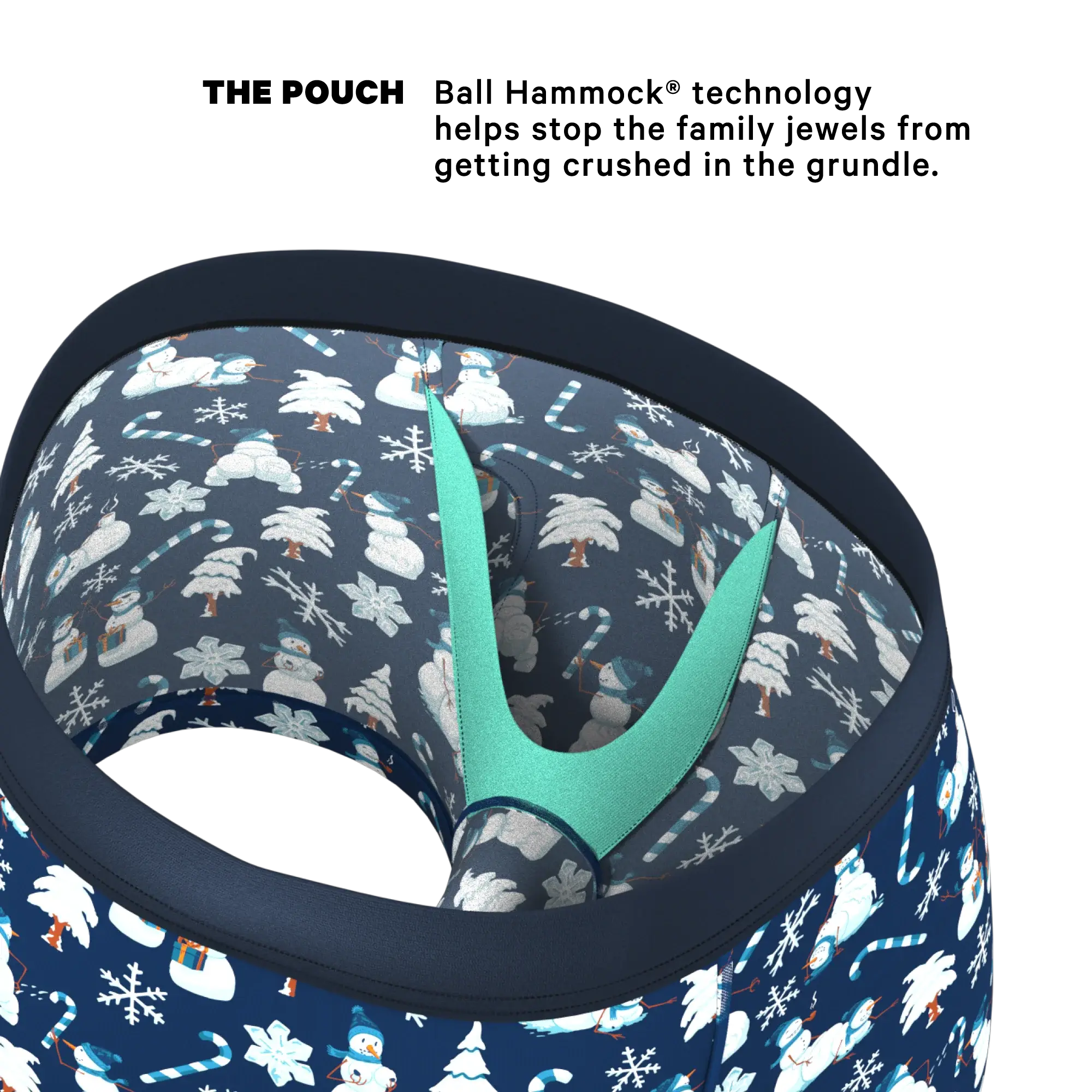 The Big Blizzard | Naughty Snowmen Ball Hammock® Pouch Trunks Underwear - Shinesty - Flyclothing LLC