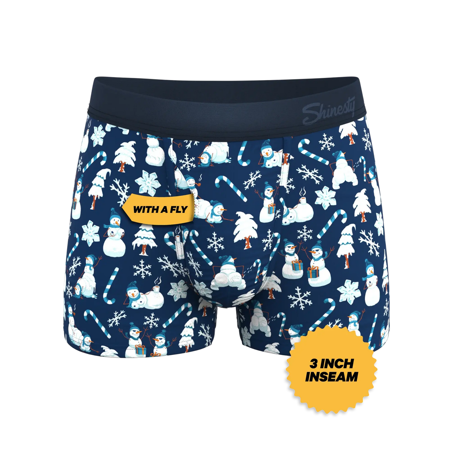 The Big Blizzard | Naughty Snowmen Ball Hammock® Pouch Trunks Underwear - Shinesty - Flyclothing LLC
