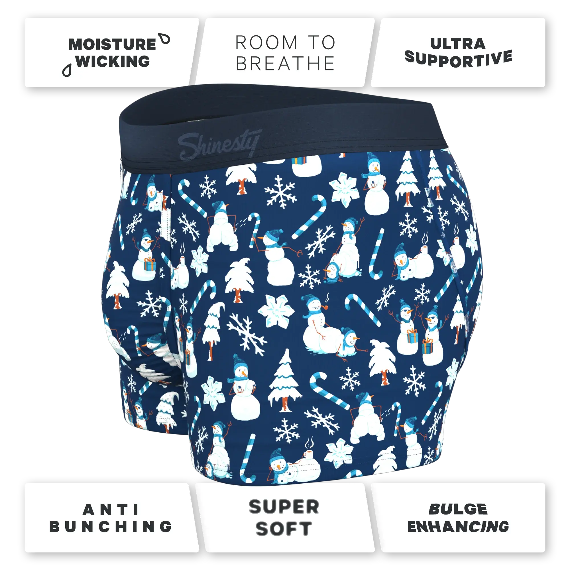 The Big Blizzard | Naughty Snowmen Ball Hammock® Pouch Trunks Underwear - Shinesty - Flyclothing LLC