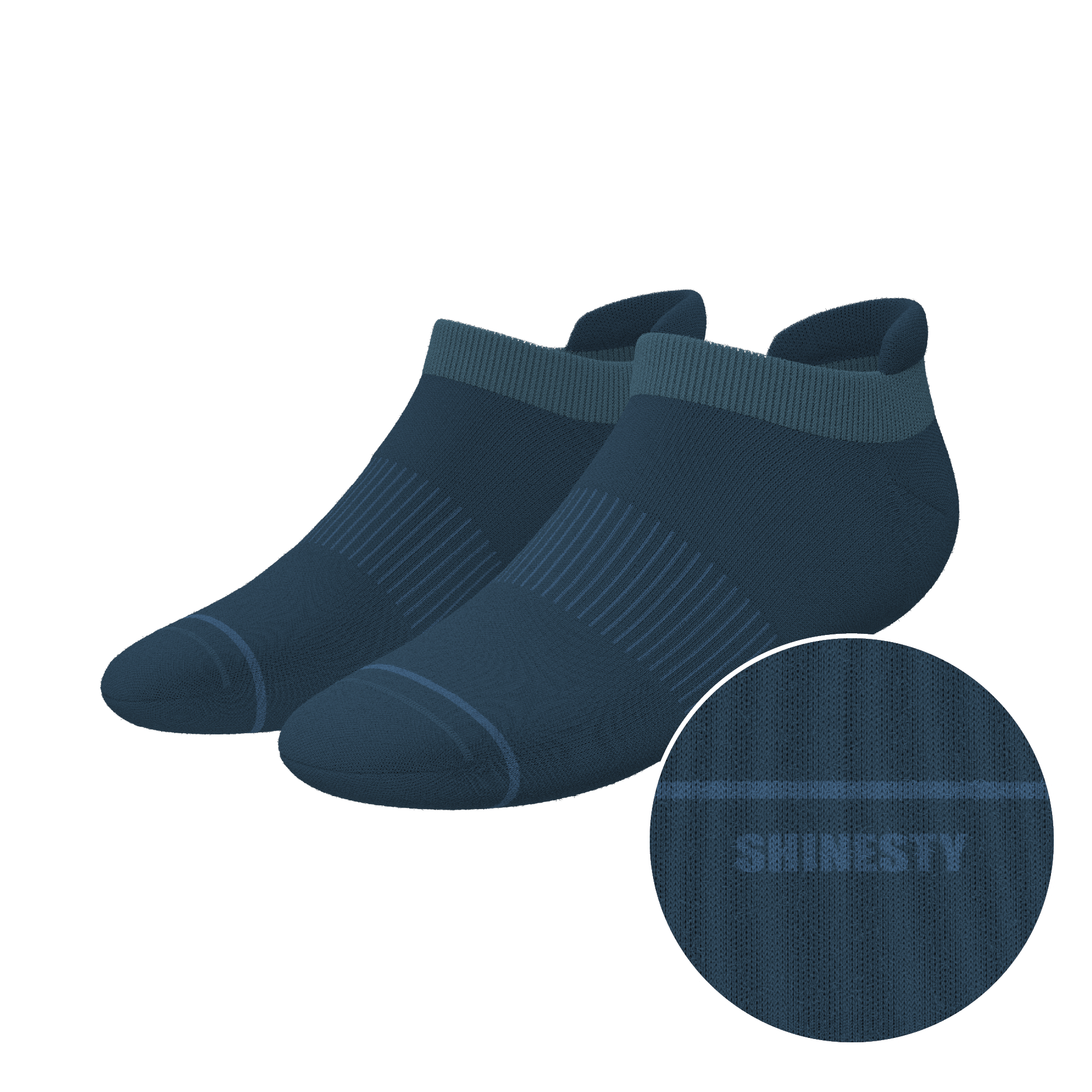 The Big Blue | Navy Heel Hammock™ Ankle Socks - Shinesty