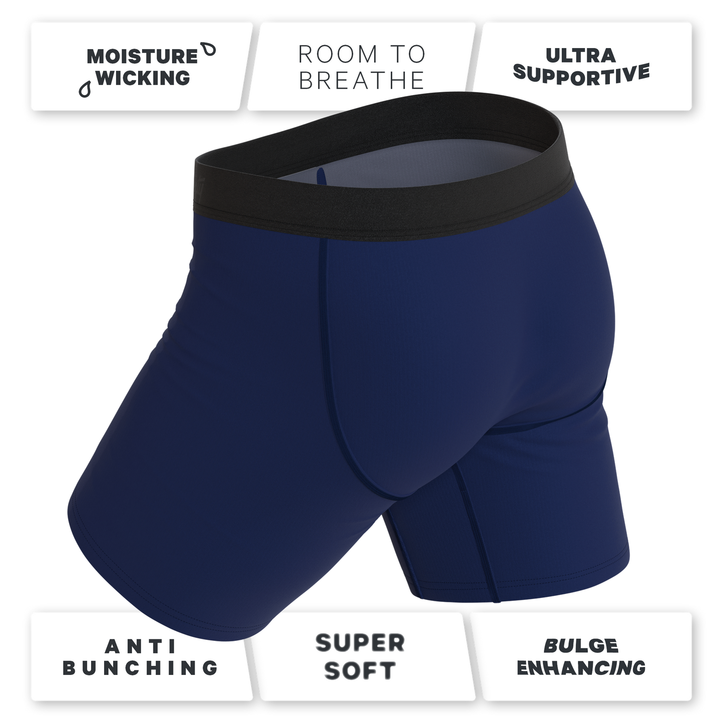 The Big Blue | Navy Ball Hammock® Boxer - Long Leg