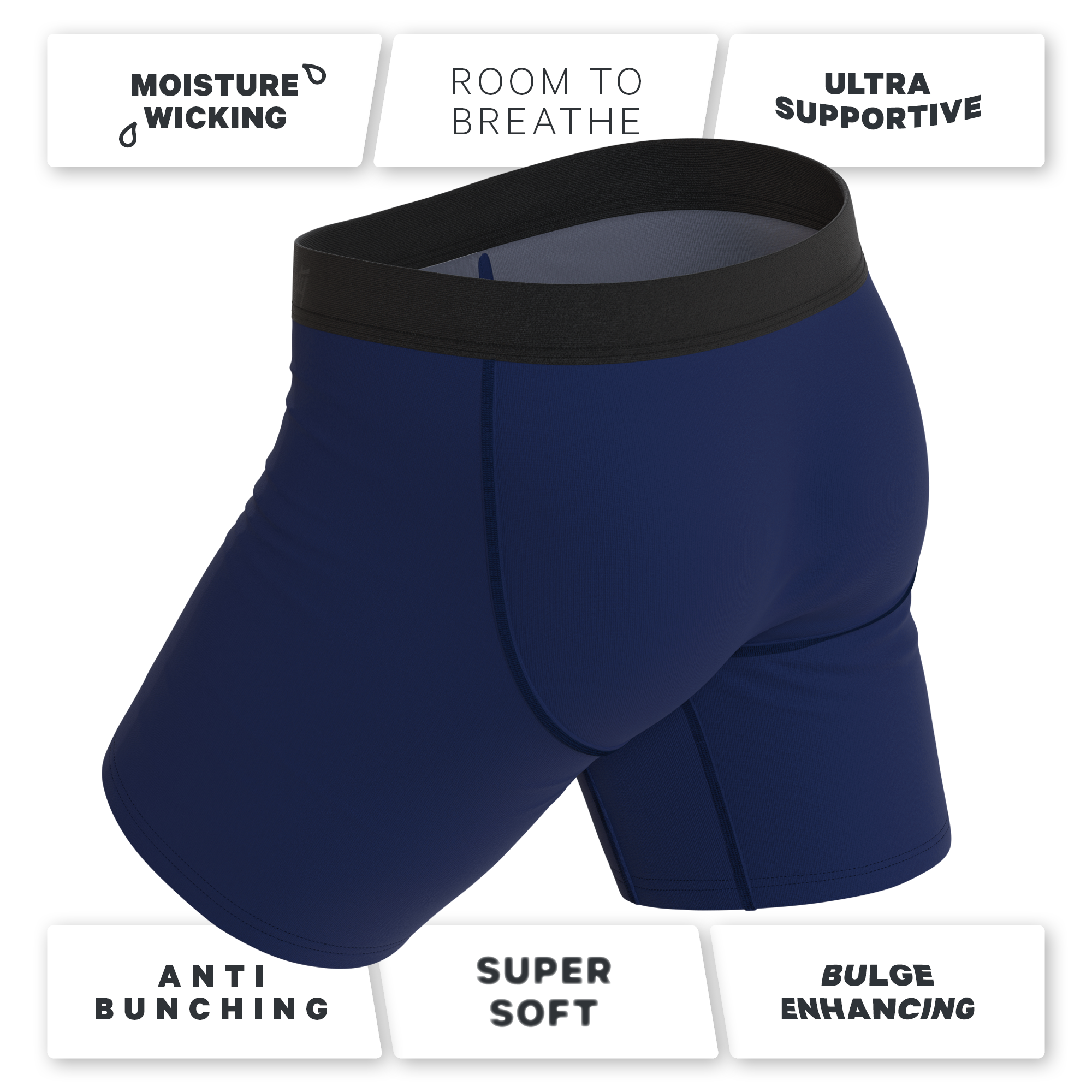 The Big Blue | Navy Ball Hammock® Boxer - Long Leg