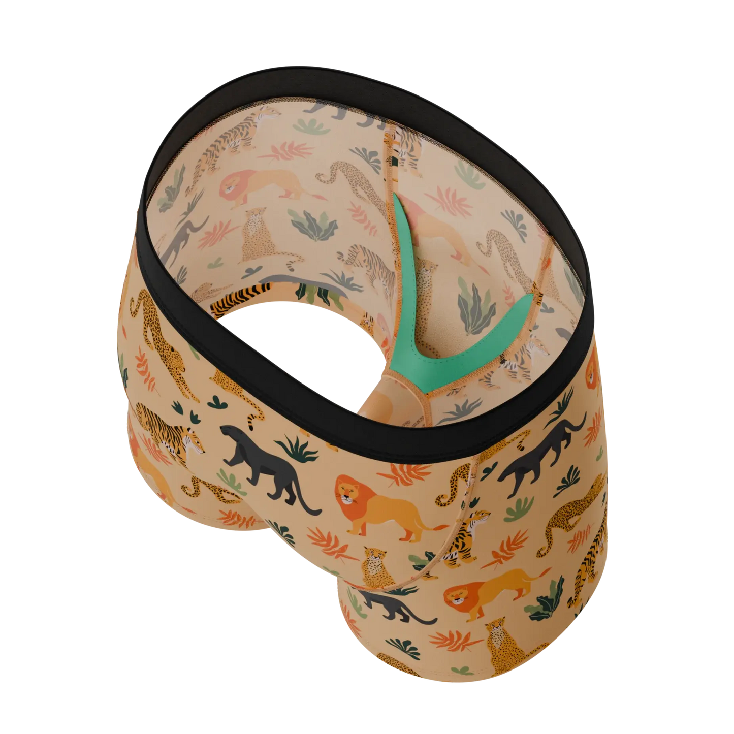The Big Cat Conga | Safari Animals Boy's Boxer Briefs - Shinesty - Flyclothing LLC