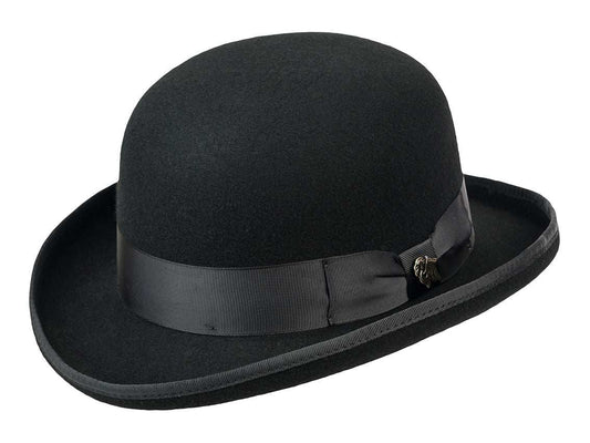 Classic Wool Felt Bowler Hat Bowler Fully Lined - Bigalli Hats USA - Flyclothing LLC
