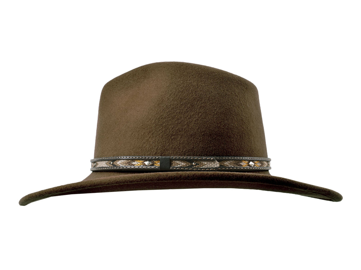 Coltrane Wool Felt Fedora. Wide Brim - Bigalli Hats USA - Flyclothing LLC