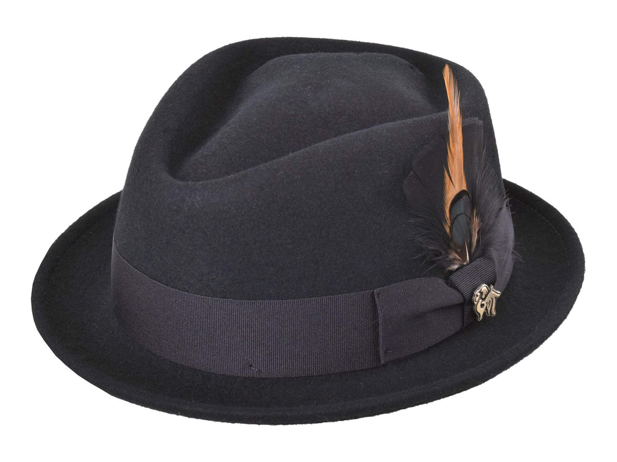 Diamond Stingy Men's Wool Felt Fedora - Bigalli Hats USA - Flyclothing LLC