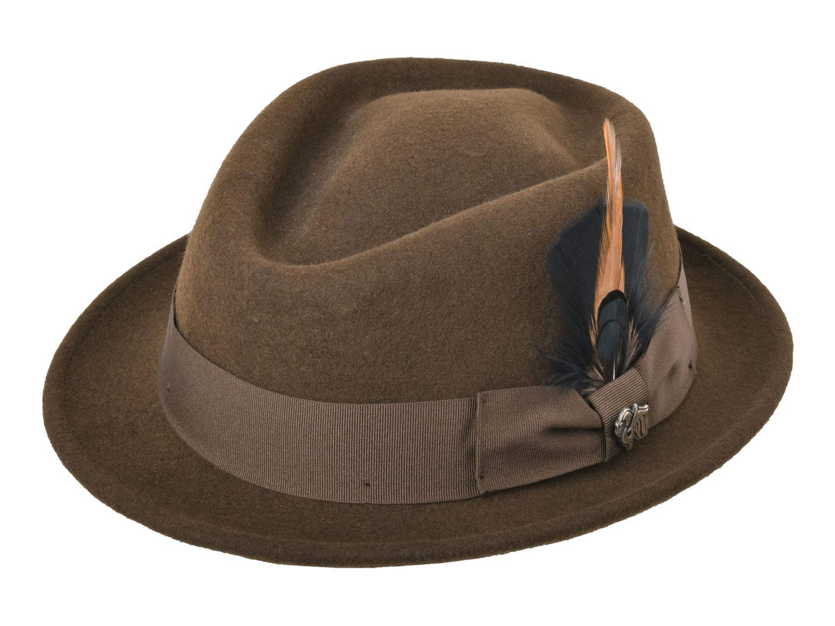 Diamond Stingy Men's Wool Felt Fedora - Bigalli Hats USA - Flyclothing LLC