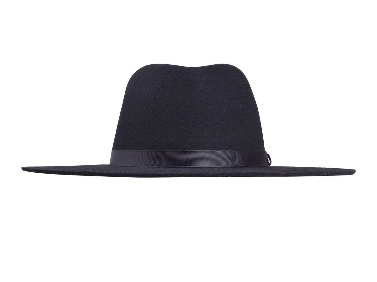 Wool Felt Flat Brim Hat Trendly Giza