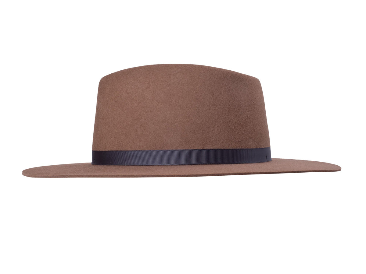 Wool Felt Flat Brim Hat Trendly Giza