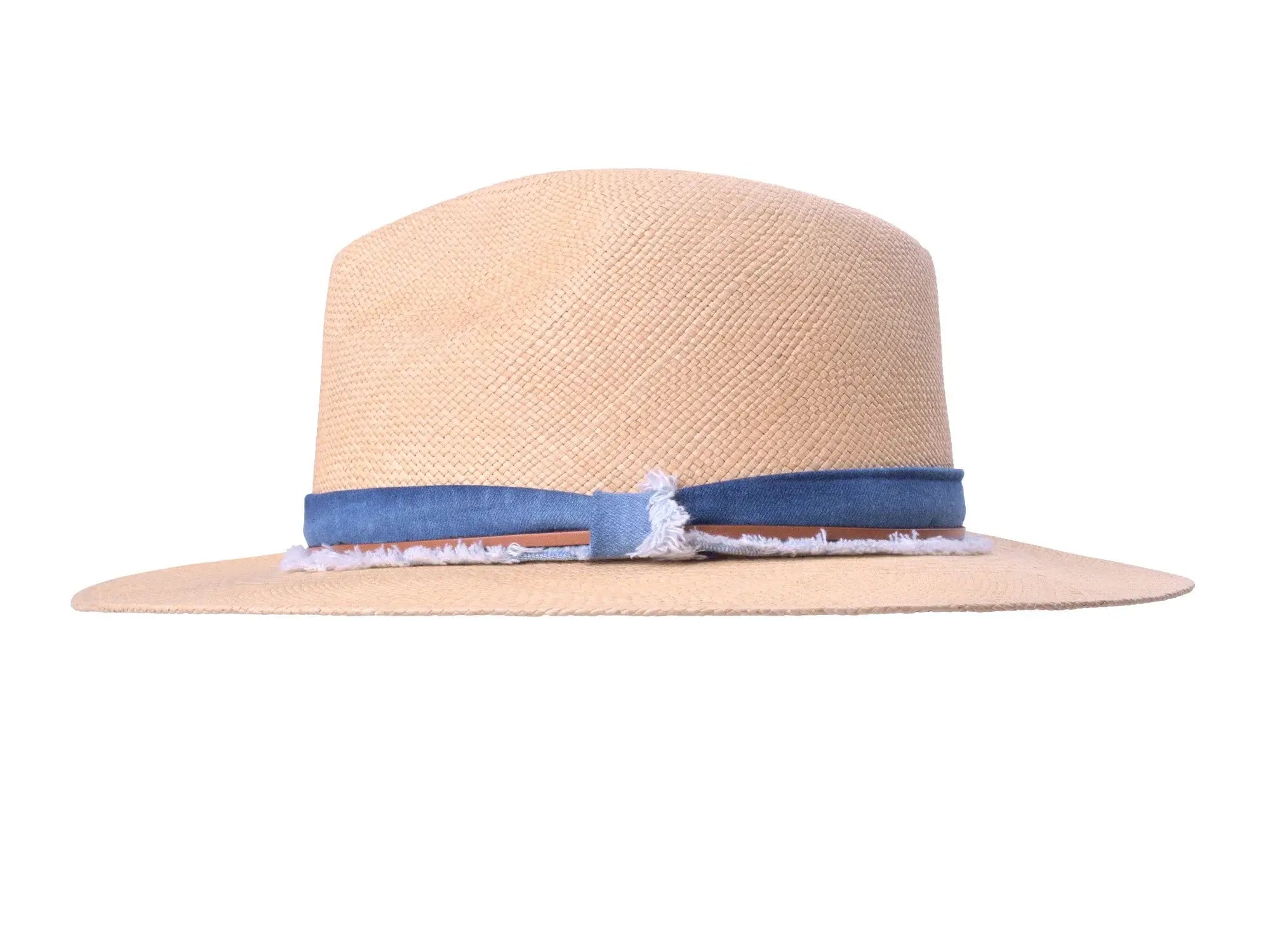 Indigo Panama Hat Straw - Handwoven - Bigalli Hats USA - Flyclothing LLC