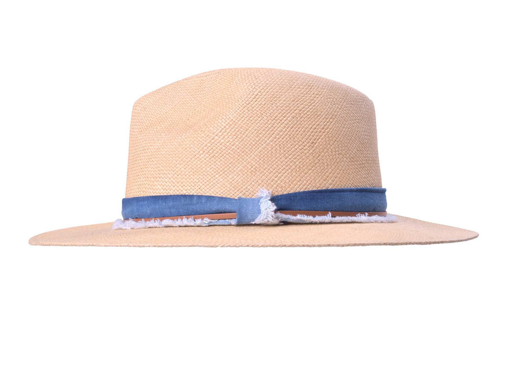 Indigo Panama Hat - Handwoven - Bigalli Hats USA - Flyclothing LLC