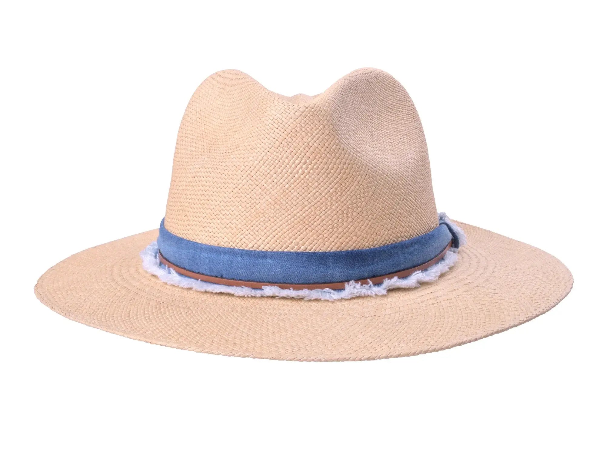 Indigo Panama Hat Straw - Handwoven - Bigalli Hats USA - Flyclothing LLC