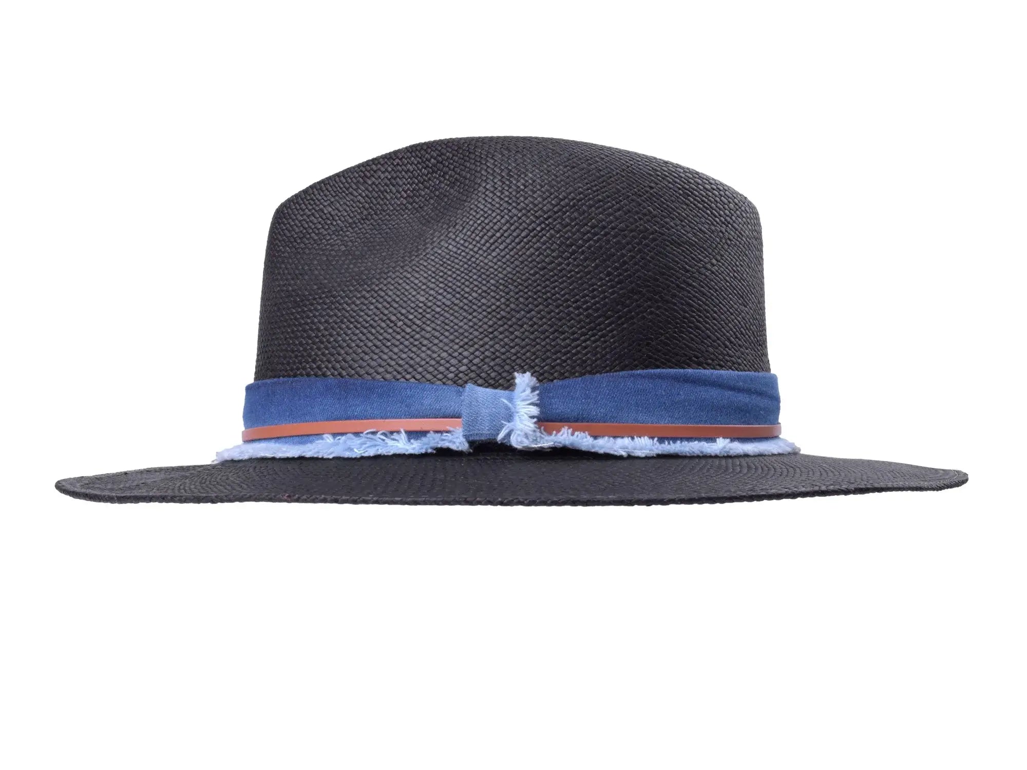 Indigo Panama Hat Straw - Handwoven - Bigalli Hats USA - Flyclothing LLC