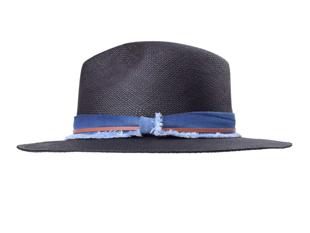 Indigo Panama Hat - Handwoven - Bigalli Hats USA - Flyclothing LLC