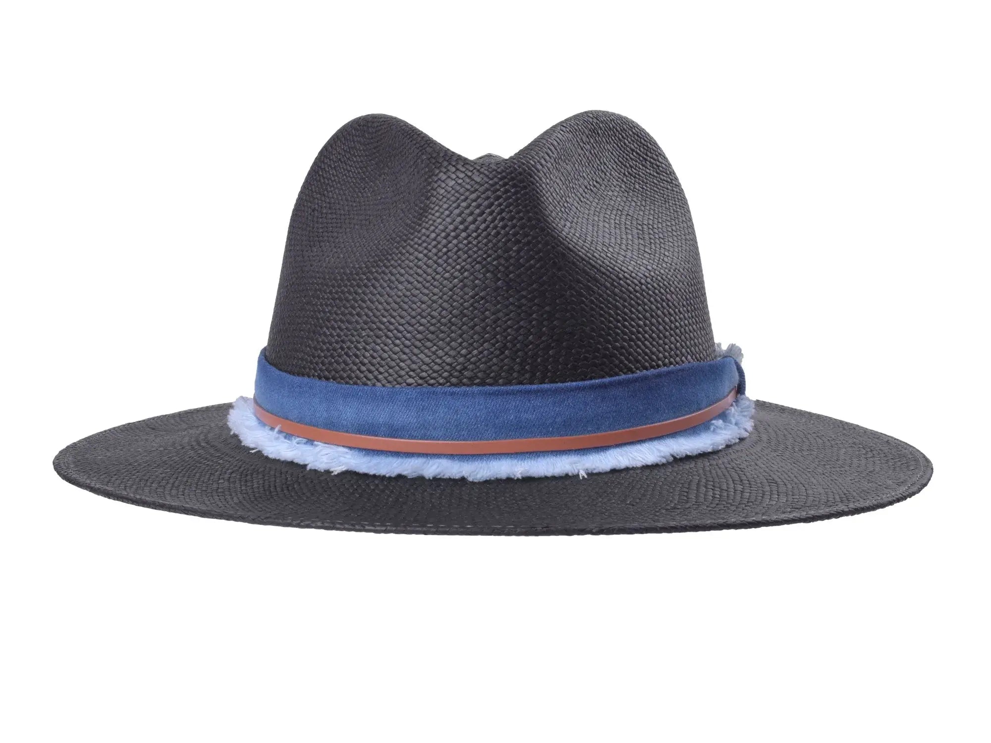 Indigo Panama Hat Straw - Handwoven - Bigalli Hats USA - Flyclothing LLC