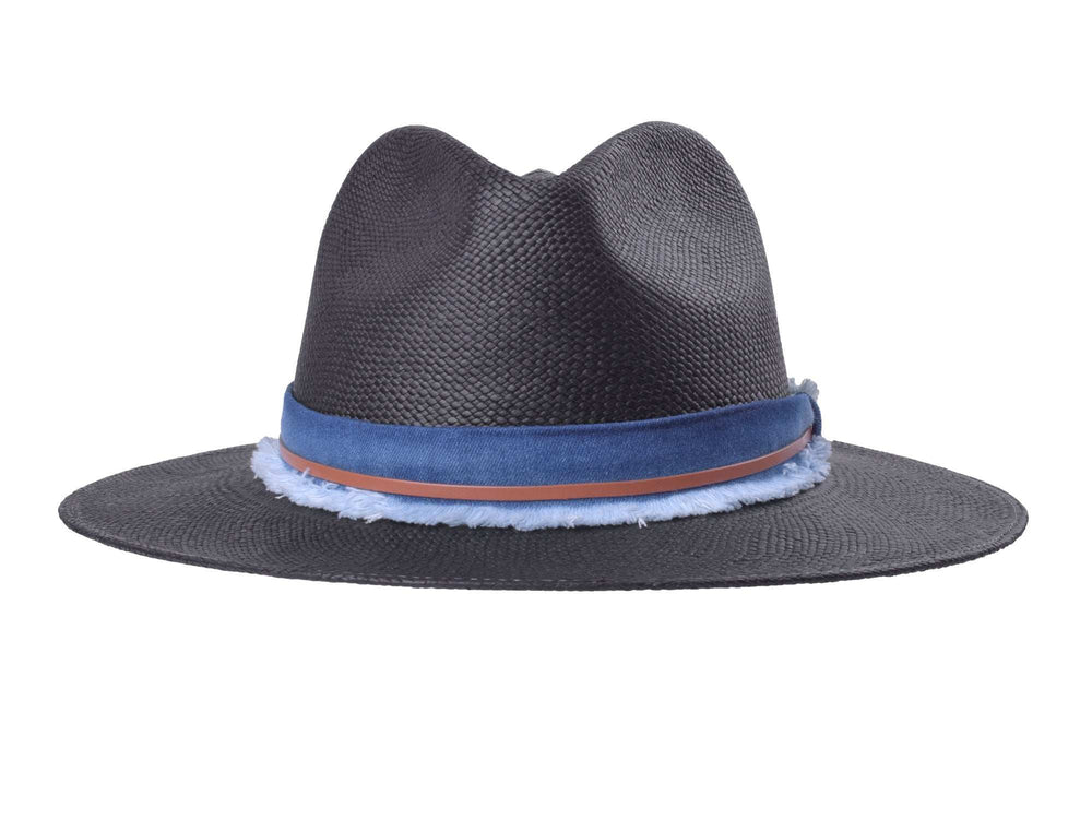 Indigo Panama Hat - Handwoven - Bigalli Hats USA - Flyclothing LLC