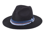 Indigo Panama Hat Straw - Handwoven - Bigalli Hats USA - Flyclothing LLC