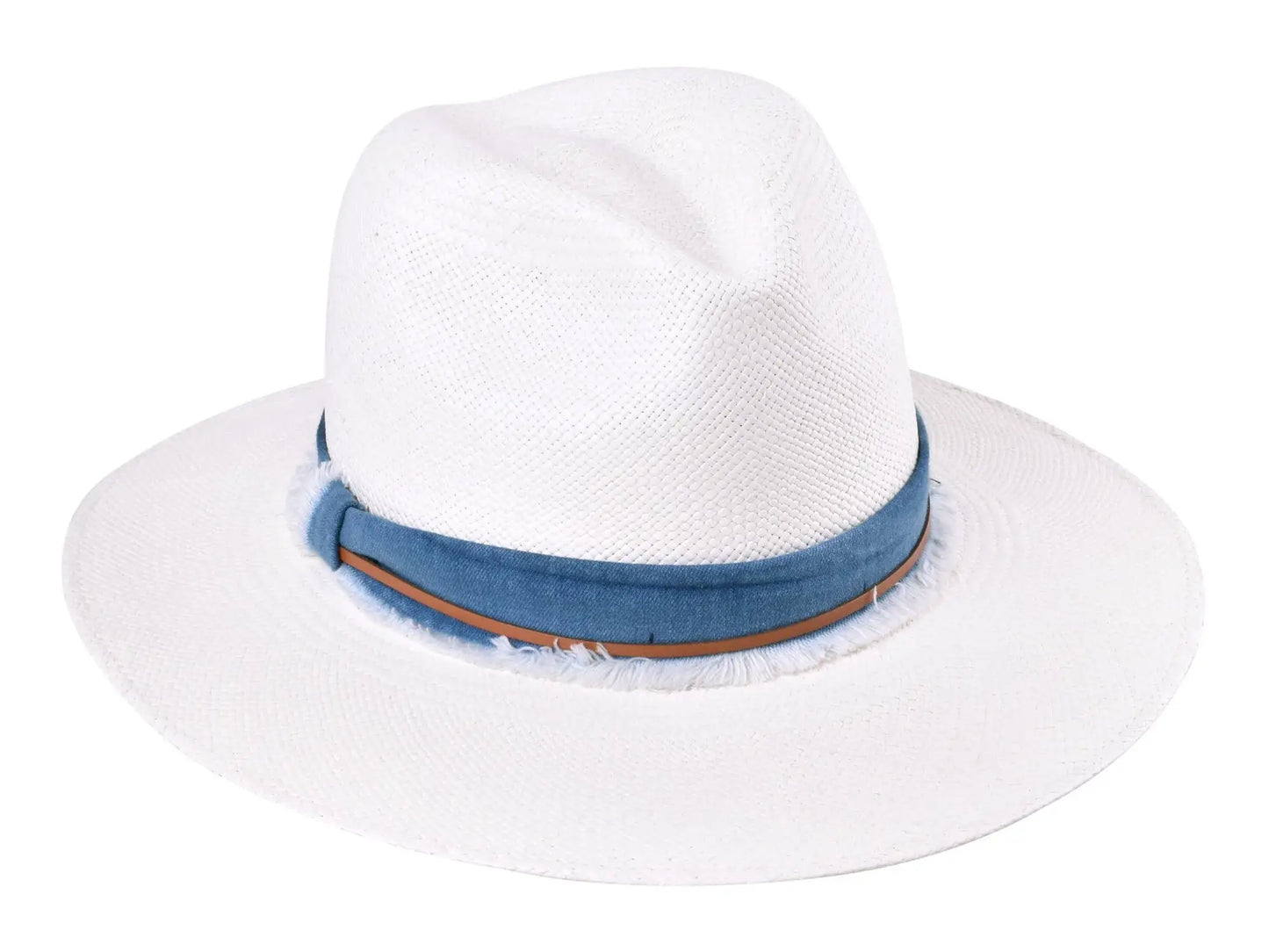 Indigo Panama Hat Straw - Handwoven - Bigalli Hats USA - Flyclothing LLC